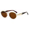 Gafas de Sol Metálicas Retro Europeas y Americanas Nuevas 2026 para Mujer, Gafas de Sol de Moda Transfronteriza Estilo Influencer de Tiktok con Montura Ovalada para Hombre