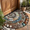 Tapetes de Chão Semicirculares Americanos para Entradas, Tapetes de Porta Resistentes a Manchas, Tapetes Decorativos Retrô de Fácil Cuidado - Amazon Temu Dropshipping