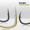 Hebra secundaria importada terminada anzuelo doble manga dorada Izu Ishini anzuelo de pesca atado a traje de carpa cruciana juego completo de anzuelos de pesca