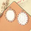 Acessórios DIY Adesivo Base 18*25mm Base Pedra do Tempo Bandeja Oval Pingente de Liga Ouro e Prata Retrô