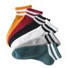 Calcetines cortos de estilo universitario de verano para mujer, versión coreana de dos barras, calcetines náuticos para mujer, calcetines a rayas, calcetines casuales de algodón al por mayor