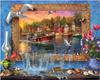 1000 Pintura al Óleo Animal Viajero Espacial Paisaje Mar Egeo Pintura al Óleo Decoración Rompecabezas de Papel para Adultos Fuente Transfronteriza