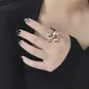 Anillo Nuevo Exagerado Transfronterizo Europeo y Americano Moda Femenina Anillo Irregular de Planeta para Dedo Índice Anillo Exagerado Ajustable