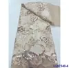 Tecido de Malha Floral com Lantejoulas Patchwork Tecido Pesado com Contas Renda com Lantejoulas para Noivas