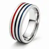 Venta Caliente Transfronteriza Moda Europea y Americana Anillo de Acero de Titanio Esmaltado Anillo Popular de Nicho para Pareja Joyería de Mano Transfronteriza Venta al por Mayor