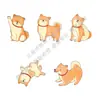 Adornos de paisaje en miniatura, decoraciones DIY de suculentas de perro Akita, figuritas de animales de perro amarillo pequeño, bonsáis creativos, figuritas de resina