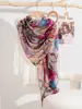 Lenço de Seda Moda Feminina Novo Alta Qualidade Estampado Colorido Xale Verão Versátil Fino Protetor Solar Lenço de Pescoço Lenço da Moda
