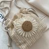 Bolsas Tejidas Transfronterizas para Mujer, Nuevos Bolsos Cubo de Paja Lindos de Moda Verano 2026, Bolsos Cruzados de Hombro Personalizados para Niña