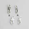 Plata de ley s925 Dragón y Fénix tailandés Hebilla S pulsera conexión collar botón DIY cuerda trenzada con cuentas hebilla pulsera accesorios