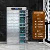 Gabinete de Cubiertos de Acero Inoxidable, Gabinete de Desinfección para Comedor Escolar, Gabinete de Platos con Múltiples Compartimentos, Gabinete de Desinfección y Secado a Alta Temperatura, Almacenamiento