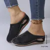 Verano 2026 Transfronterizo Tallas Grandes Nuevos Zuecos Cerrados Casuales de Cuña Estilo Europeo y Americano Zuecos de Cuña para Mujer