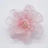 Accesorios de Flores de Hilo de Seda de 45/90 mm, Hilo de Malla con Bordes Quemados, Accesorios Florales, Flores de Tela, Componentes de Accesorios para el Cabello Hechos a Mano para DIY