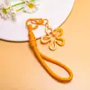 Llavero Transparente de Flor de Cerezo Colorido Correa para Teléfono Colgante DIY Verano Dopamina Bolso de Niñas Accesorio Antiperdida