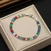 Amazon Explosões Moda Zircônia Pulseira Brilho Não Desbota Tendência Joker K Branco Pulseira Tennis Pulseira Atacado