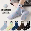 Calcetines para niños para primavera y otoño, calcetines de algodón para niños, calcetines deportivos de tubo medio sin costuras con dibujos animados lindos para niños, al por mayor, resistentes al olor y absorbentes del sudor