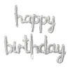 Feliz Cumpleaños Juego de Globos de Cumpleaños Conjoined Decoración de Letras Pequeñas Globo de Película de Aluminio Transfronterizo