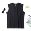 Regata Masculina Leve de Verão, Absorvente de Suor, Respirável, Moda, Cor Sólida, Solta, Confortável, Esportiva Casual, Tendência