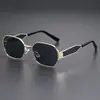 Nuevas Gafas de Sol para Mujer de Marco Pequeño y Pierna Ancha Gafas de Moda con Personalidad Europea y Americana Gafas de Sol para Mujer Gafas de Sol Hot Girl