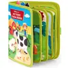 Bestseller transfronterizo tablero de fieltro para aprender granja libro para arrancar juguete de educación infantil libro de cuentos libro tranquilo cognitivo para niños