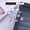 Populares Accesorios de Uñas Artísticas Hielo Transparente con Pedrería Irregular de Base Puntiaguda, Pedrería Gruesa para Uñas Artísticas con Forma de Corazón Deslumbrante de Ángulo Recto Azúcar Helado, Accesorios para Uñas
