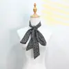Pañuelo de seda estrecho estampado para mujer, pañuelo pequeño de cuello estilo coreano, corbata de cinturón, pañuelo de cinta, moderno para ir al trabajo