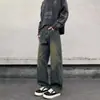 Jeans Cimitarra Retro Americanos para Hombre, Primavera y Otoño Nuevo Trendy Look Holgado Adelgazante Casual Pantalones Rectos