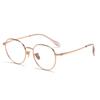 Armazón de Lentes Ultraligero Titanio Puro Polígono 50 Femenino Abanico Coreano Casual Masculino Estudiante de Arte Moda F61003 Espejo