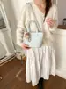 Bolsa Balde Pequena Portátil Estilo Coreano Bolsa Transversal para Mulheres Novo Estilo Textura de Alta Qualidade Elegante Casual para o Dia a Dia Bolsa de Ombro