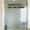 Brup Pegatinas de Pared con Texto en Español Energía Positiva Buenos Días Frases Decoración para Puertas de Vidrio Espejo Pegatinas Br5322D