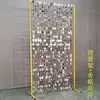 Cortinas de Fio Penduradas com Moldura de Fundo Dourada e Prateada, Adereços de Casamento, Cortinas de Porta Peroladas, Decorações de Teto para Casamento, Cortinas Coloridas de Fio com Lantejoulas e Contas