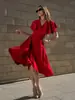 Faldas de Mujer de Exportación Europea y Americana en Stock Primavera y Verano 2025 Faldas de Color Puro Faldas Largas