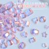 Arte de uñas diamante puntiagudo joyería al por mayor polvo de sal marina diamante rosa cristal de hielo Corazón Torcido caramelo mariposa gorda accesorios para uñas