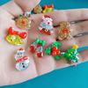 Accesorios navideños transfronterizos de venta caliente color brillo accesorios navideños DIY hechos a mano pinza para el cabello funda para teléfono decoración pegatina para refrigerador
