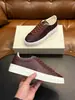 Sapatos Masculinos Patchwork de Couro Genuíno Santoni Mais Vendidos no Exterior, Tênis Masculino Moderno e Versátil, Sapatos Casuais Planos Respiráveis e Confortáveis