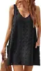 Amazon Verão Feminino Casual Pequeno Alça Única Cobertura de Praia V-Neck Colete Solto Alça com Bolso de Aba Calças para Mulheres