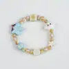 Pulsera de Cerámica de Jingdezhen, Regalo de Estilo Chino Tradicional, Tejida a Mano, Fresca y Versátil para Niñas, Nueva Pulsera de Hilo de Cerámica Estilo Chino