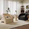 Sofá Individual de Diseño Popular en Línea Creativo Lujo Ligero Balcón Casual con Forma Curva Combinación de Mesa y Silla para Sala de Estar
