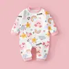 Mono de bebé primavera y otoño ropa de algodón puro para recién nacidos niños y niñas mameluco de bebé ropa exterior de dibujos animados moda