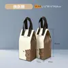 Bolsa de embalagem para viagem com padrão jeans, bolsa de embalagem descartável de tecido não tecido com folha de alumínio espessa, bolsa térmica de mão para viagem