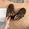 Zapatos de Invierno Joker bi ~ Casual con Doble Hebilla Forrados de Polar Birkenth Zapatos de Algodón Love para Mujer