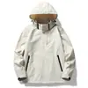 Nueva chaqueta ligera para exteriores para comercio exterior, color liso, unisex, chaqueta de trabajo a prueba de viento e impermeable, admite impresión de logotipo