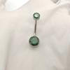 F136 Titanio Cúbico de Zirconia Cilíndrico Anillo para Ombligo Fabricante Transfronterizo Aleación de Titanio G23 Joyería para Perforación Corporal Uña para Ombligo