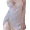 Lencería Sexy Camisón de Encaje para Mujer Pijama Corto Cuello en V Espalda Descubierta Sexy Falda de Tirantes Se Puede Usar Afuera Mujer