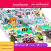 Fabricante Personalizado Tema Macaron Castelo Inflável Grande Piscina de Bolinhas Oceânicas Interna Combinada Escorrega Paraíso Infantil Atacado