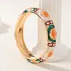Nuevo producto: Pulsera Abierta Estilo Étnico Esmalte Cloisonné de Pekín Antiguo, Joyería Hecha a Mano con Goteo de Aceite, Accesorio Vintage