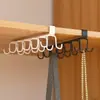 Ganchos de Cozinha, Ganchos para Pendurar em Armário, Ganchos de Ferro de Dupla Fileira Sem Furo, Ganchos para Guarda-Roupa e Armário, Armazenamento de Colheres