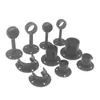 Aço inoxidável preto flange assento cabeça redonda perna alta perna flange assento tubo redondo assento de lã assento toalha pó pulverização preto assento fixo