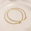 Pulsera Anillo Collar de Alambre Duro Roscado de Color Conservante de Oro de 14K Relleno de Oro Pulsera Anillo Collar Hilo de Memoria Elástico Material para Accesorios de Joyería DIY