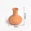 Mini Bolsillo Cerámica Roja Maceta Pulgar Absorbente de Agua Transpirable Pequeña Maceta para Suculentas Flores Adornos Miniatura de Jardín