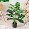 Sala de Estar Estilo Escandinavo Planta Verde Monstera Deliciosa Pequeno Vaso Planta Verde Falsa Enfeites Enfeites de Flores Artificiais Decorativos